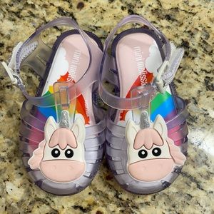 Mini Melissa jelly unicorn sandals NWT size 6